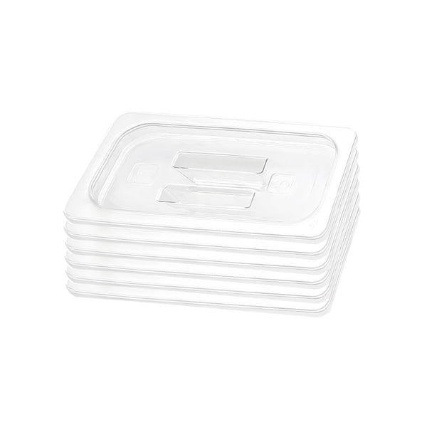 Clear Gastronorm 1/3 GN Lid Food Tray Top Cover Bundle of 6