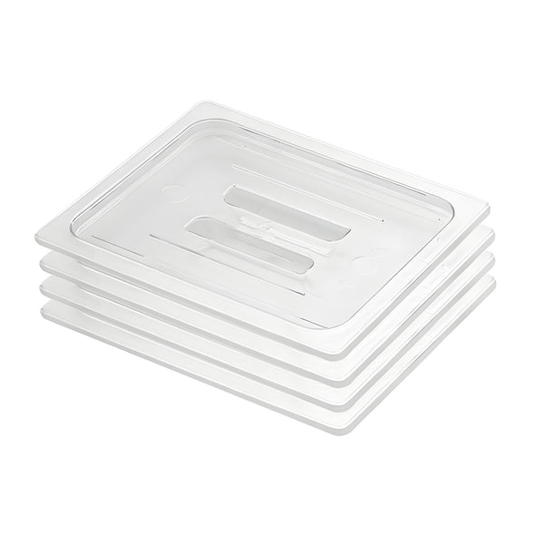 Clear Gastronorm 1/2 GN Lid Food Tray Top Cover Bundle of 4