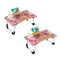 2X Cute Pig Design Portable Bed Table Adjustable Foldable Bed Sofa Study Table Laptop Mini Desk with Drawer and Cup Slot Home Decor