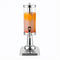 Single 3L Silver Stainless Steel Beverage Dispenser Ice Cylinder Clear Juicer Hot Cold Water Jug