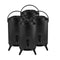 4X 8L Stainless Steel Insulated Milk Tea Barrel Hot and Cold Beverage Dispenser Container with Faucet Black
