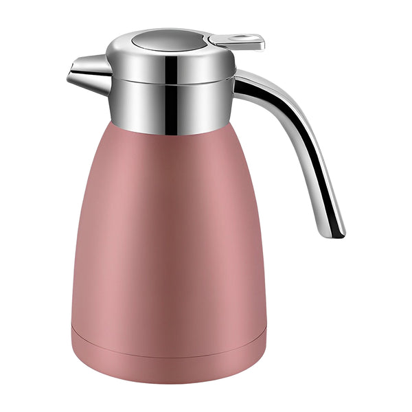 1.2L Stainless Steel Kettle Insulated Vacuum Flask Water Coffee Jug Thermal Pink