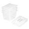 200mm Clear Gastronorm GN Pan 1/2 Food Tray Storage Bundle of 4 with Lid