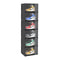6 Tier Black Portable Shoe Organiser Sneaker Footwear Folding Plastic Bin Stackable Storage Box with Magnetic Door