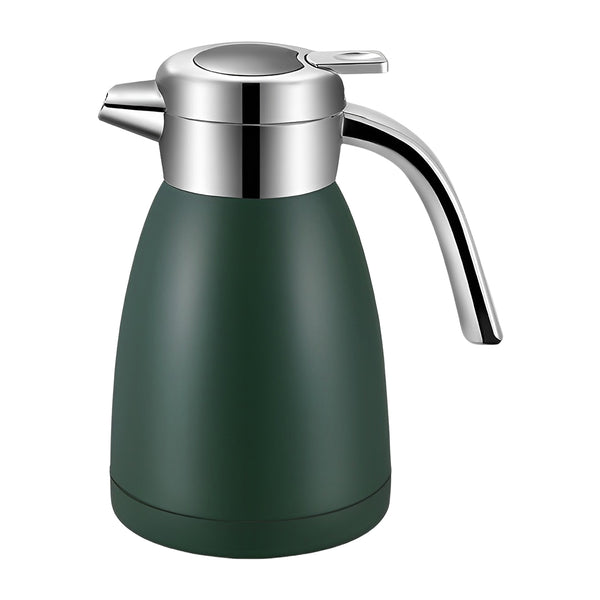 1.8L Stainless Steel Kettle Insulated Vacuum Flask Water Coffee Jug Thermal Green