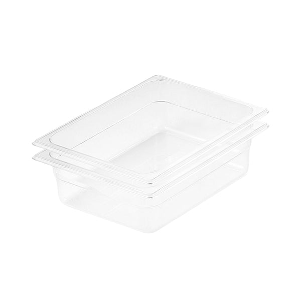 150mm Clear Gastronorm GN Pan 1/2 Food Tray Storage Bundle of 2