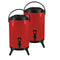 2X 10L Stainless Steel Insulated Milk Tea Barrel Hot and Cold Beverage Dispenser Container with Faucet Red