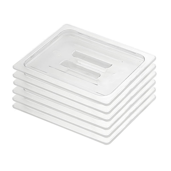 Clear Gastronorm 1/2 GN Lid Food Tray Top Cover Bundle of 6