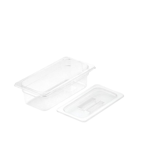 100mm Clear Gastronorm GN Pan 1/3 Food Tray Storage with Lid