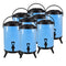 8X 18L Stainless Steel Insulated Milk Tea Barrel Hot and Cold Beverage Dispenser Container with Faucet Blue