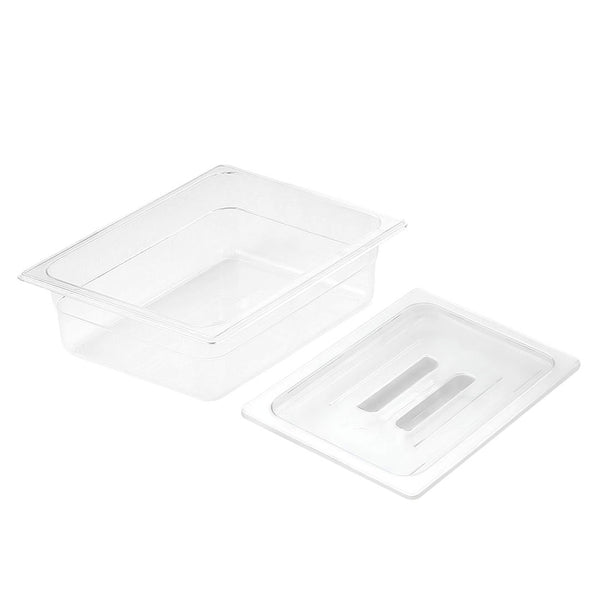 150mm Clear Gastronorm GN Pan 1/2 Food Tray Storage with Lid