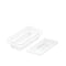 65mm Clear Gastronorm GN Pan 1/3 Food Tray Storage Bundle of 2 with Lid