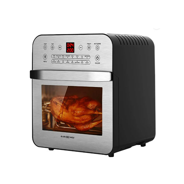 16L Digital Air Fryer With Rotisserie Silver
