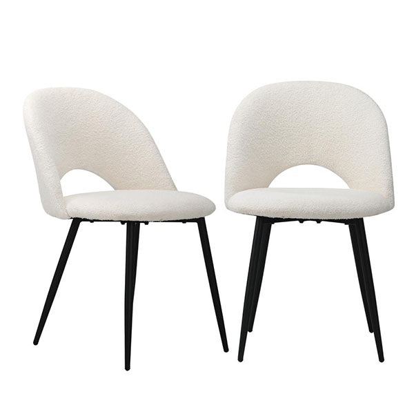 2Pcs Dining Chairs Accent Chair Armchair Sherpa White