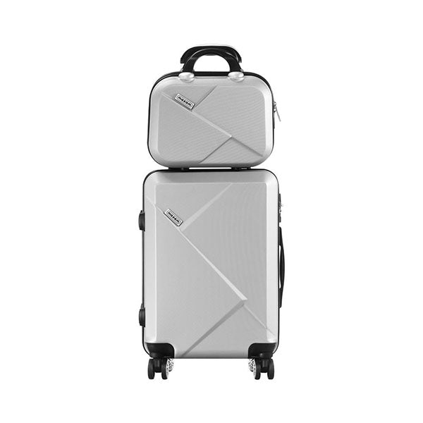 2Pcs Luggage Suitcase Trolley Set Travel Tsa Lock Storage Case