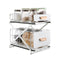 2 Tiers Kitchen Adjustable Height Sliding Drawers Organiser Storage
