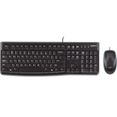 Logitech 920-002586 MK120 USB USB Keyboard and Mouse, Spill Resistant, Black