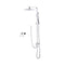 8 Inch Square Handheld Shower Head Adjustable Height Rail Taps Chrome