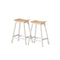 2 X Wooden Bar Stools Dining Chairs Kitchen Oak