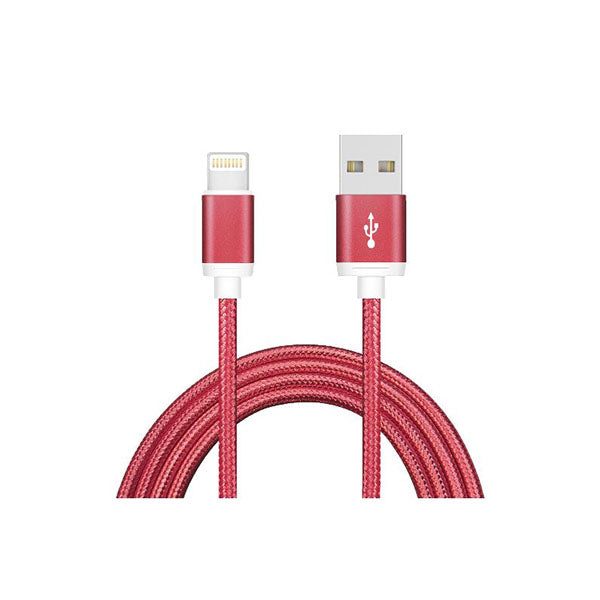 Astrotek 1m Usb Lightning Data Sync Charger Red Cable For Iphone