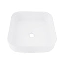 38X38Cm Gloss White Bathroom Sink Ceramic Above Counter Top Square
