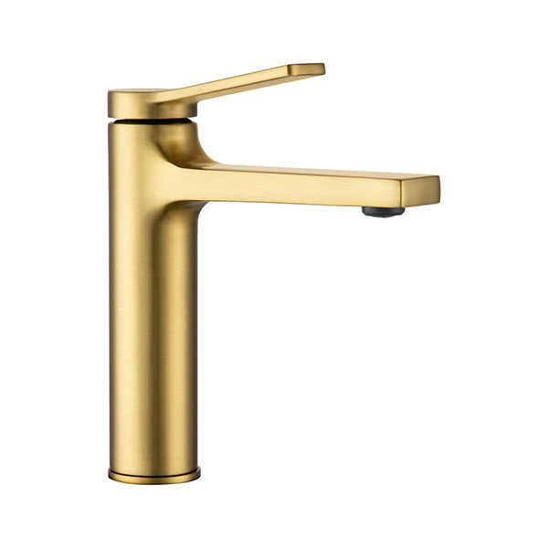 Basin Mixer Tap Cabinet Hot Cold Single Lever Tap Brushed Yellow Gold