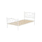 Bed Frame Metal Bed Base Single Size Platform Foundation White Groa