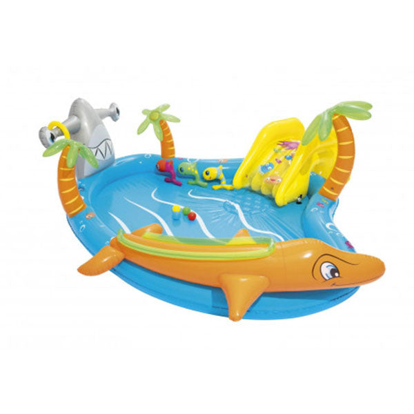 273L Inflatable Sea Life Water Fun Park Pool With Slide
