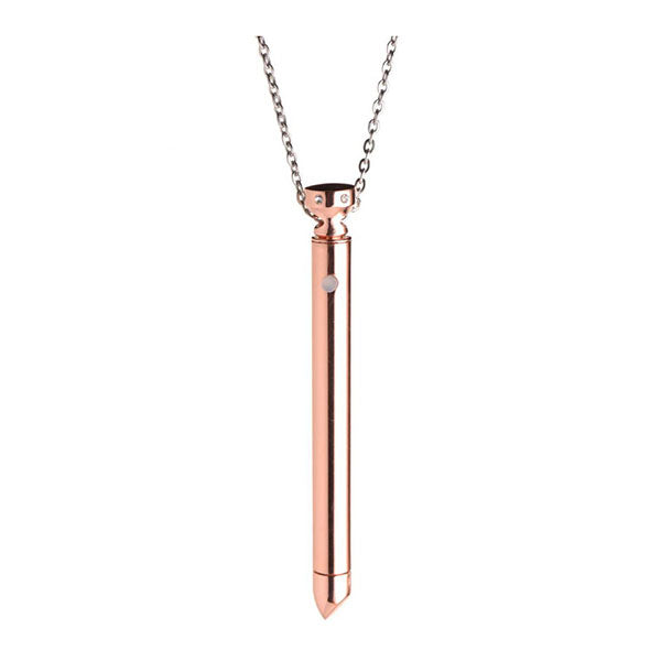 Charmed 7x Vibrating Necklace Rose Gold Usb Rechargeable