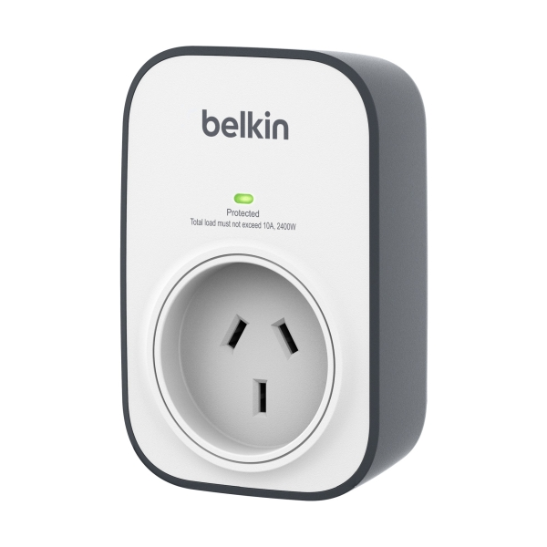 Belkin BSV102AU Surge Protector, 1 Outlet, Wallmount