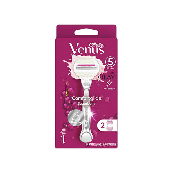 Gillette Venus Comfort Glide Sugarberry Platinum Womens Razor Handle