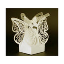 10 Pack of Ivory Cream Coloured Butterfly Boxes
