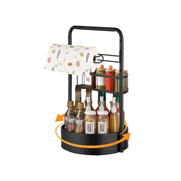 Kitchen 360 Rotating Spice Rack Countertop Organizer Storage Shelf ...