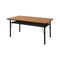 4 To 6 Seater Dining Table With Storage Shelf In Brown