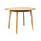 Round Dining Table With Rubberwood Base In Natural Finish