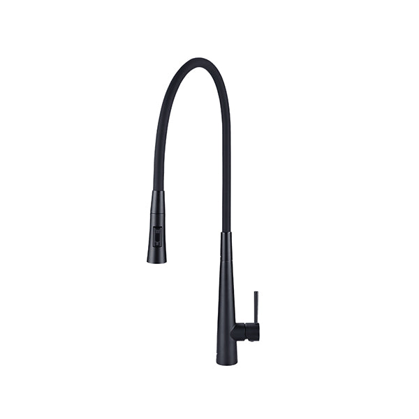 Kitchen Sink Flexible Spout Spray Head Laundry Faucets Black Brass