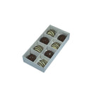 10 Pack Of White Card Chocolate Box 8 Bay 3Cm Compartment 16X8X3Cm