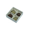 10 Pack Of White Card Chocolate Gift Box 4 Bay Compartments 8X8X3Cm