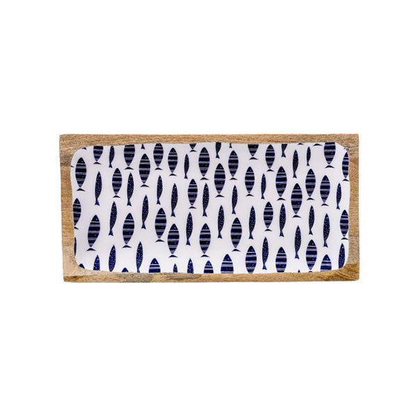 Nautical Reverie Enamel Rectangle Tray With Oceanic Whispers