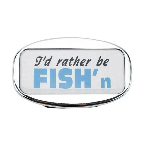 Novelty Tow Bar Trailer Hitch Cover Id Rather Be Fishn