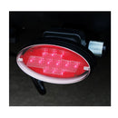 Novelty Tow Bar Trailer Hitch Cover Red Oval Brake Light Chevvy Logo