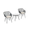 Outdoor Furniture Lounge Setting 3 Piece Bistro Set Table Chairs Patio