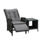 Outoodr Recliner Chair & Table Sun Lounge 2PCS