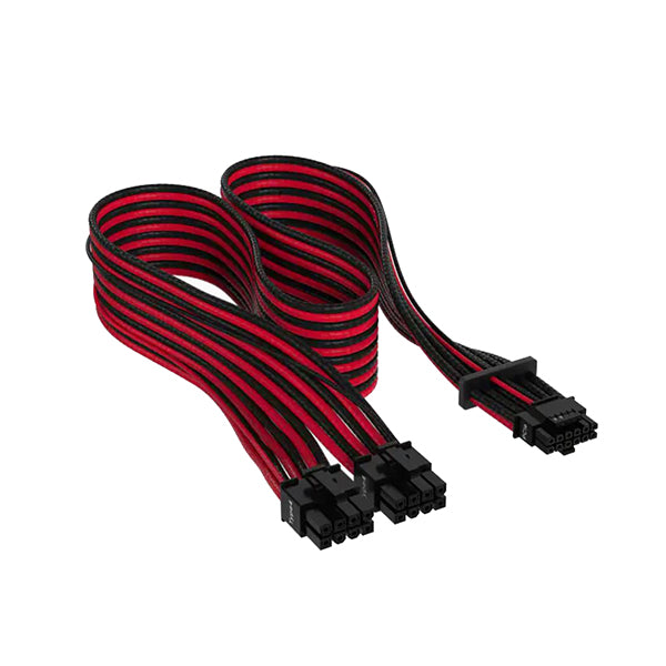 Corsair Premium Individually Sleeved Pcie Gen 5 Cable Red And Black