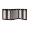 Wooden Freestanding Pet Gate with 360degree Flexible Hinges for Stairs Doorway Brown