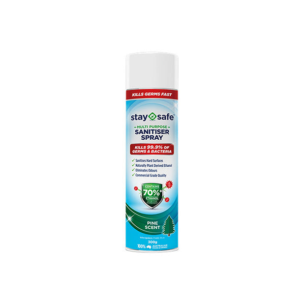 Stay Safe Sanitiser And Disinfectant Surface Spray Pine 300G