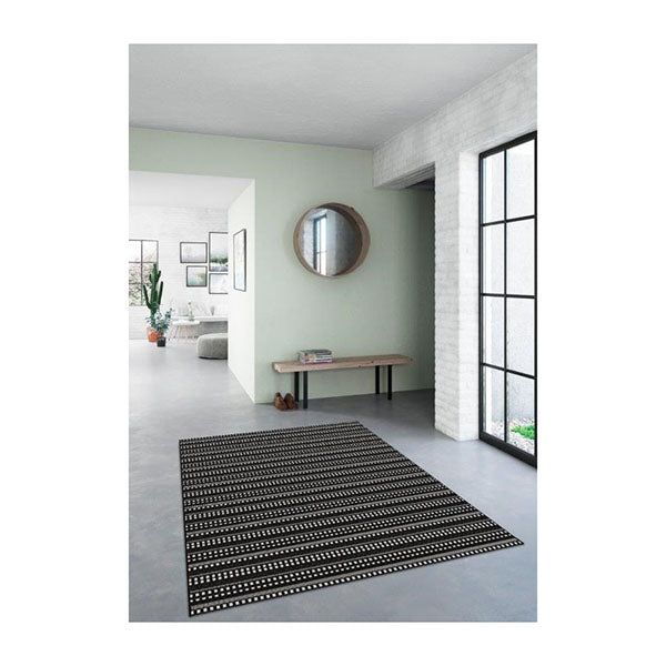 Simple Black And White Outdoor Rug 120Cmx170Cm