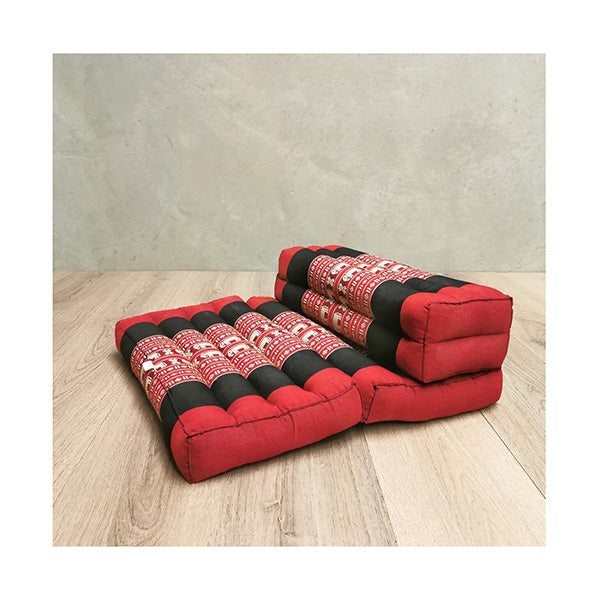 3 Folds Zafu Meditation Cushion Set Red Ele