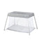 2 in 1 Baby Foldable Travel Crib with Soft Mattress and Carry Bag Silver