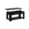 Coffee Table with Lift Up Top Storage Space Wooden Black